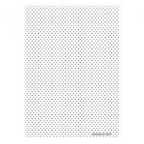 Basispapir hvid med sorte prikker M26