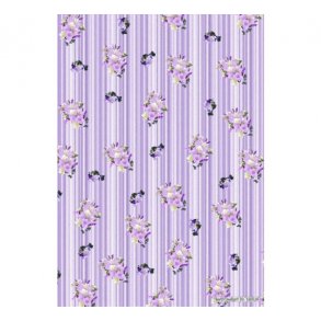 Basispapir lilla m. blomster M28