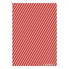 Basispapir r�d med hvide striber diagonalt M26