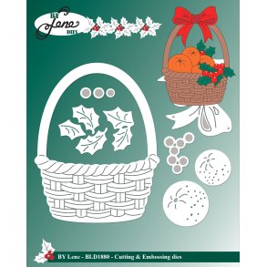 Die Christmas basket BLD1880 BY LENE 