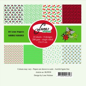 L�S BESKRIVELSE BY LENE Papirblok BLP038 Krible Krable 15x15cm BESTILLINGSVARE
