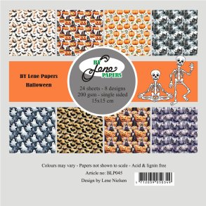L�S BESKRIVELSE BY LENE papirblok Halloween 15x15cm BLP045 BESTILLINGSVARE