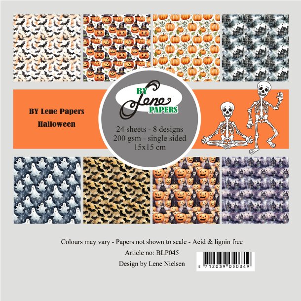 LS BESKRIVELSE BY LENE papirblok Halloween 15x15cm BLP045 BESTILLINGSVARE