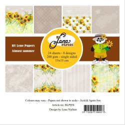 LS BESKRIVELSE Papirblok Almost summer BLP058 15x15cm BY LENE BESTILLINGSVARE