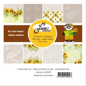 L�S BESKRIVELSE Papirblok Almost summer BLP058 15x15cm BY LENE BESTILLINGSVARE