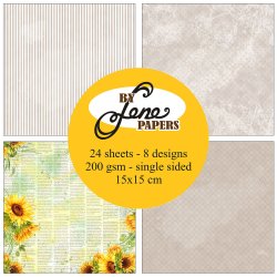 LS BESKRIVELSE Papirblok Almost summer BLP058 15x15cm BY LENE BESTILLINGSVARE