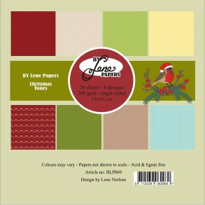 Papirblok Christmas Tones BLP069 15x15cm BY LENE xxx