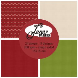 Papirblok Christmas Tones BLP069 15x15cm BY LENE
