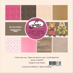 Papirblok Oldfashioned Tones BLP079 15x15cm BY LENE