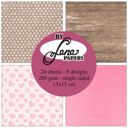 Papirblok Oldfashioned Tones BLP079 15x15cm BY LENE