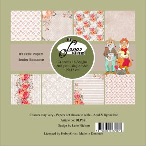 Papirblok Senior Romance BLP081 15x15cm BY LENE