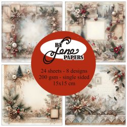 Papirblok Christmas Punk BLP084 15x15cm BY LENE 