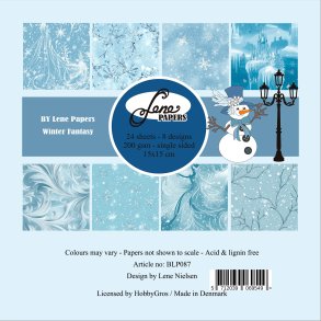Papirblok Winter Fantasy BLP087 15x15cm BY LENE FORUDBESTILLING P� LAGER D. 16/9