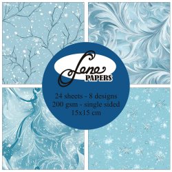 Papirblok Winter Fantasy BLP087 15x15cm BY LENE FORUDBESTILLING P� LAGER D. 16/9