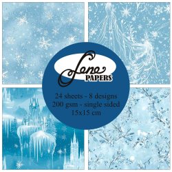 Papirblok Winter Fantasy BLP087 15x15cm BY LENE FORUDBESTILLING P� LAGER D. 16/9