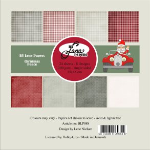 Papirblok Christmas Peace BLP088 15x15cm BY LENE