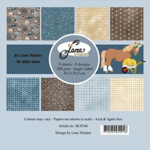 L�S BESKRIVELSE Papirblok BLP346 My little farm 30,5x30,5cm BY LENE BESTILLINGSVARE