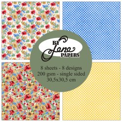 LS BESKRIVELSE Papirblok Summer Flowers BLP365 30,5x30,5cm BY LENE BESTILLINGSVARE