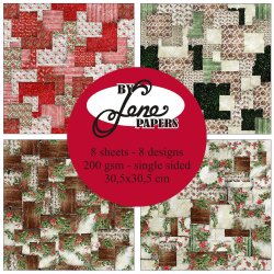 Papirblok BLP370 Christmas Patchwork 30,5x30,5cm BY LENE