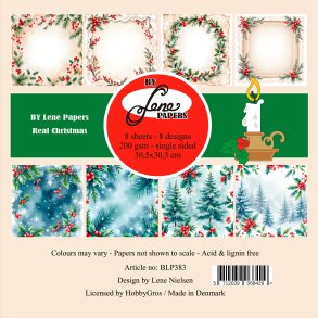 L�S BESKRIVELSE BY LENE Papirblok BLP383 Real Christmas 30x30cm BESTILLINGSVARE