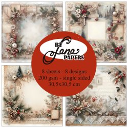 L�S BESKRIVELSE BY LENE Papirblok Christmas Punk BLP384 30x30cm BESTILLINGSVARE