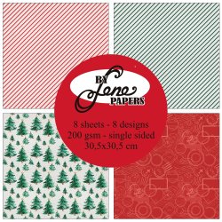 L�S BESKRIVELSE BY LENE Papirblok BLP385 Christmas Basic 30x30cm BESTILLINGSVARE