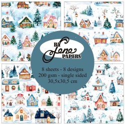 Papirblok Happy Landscapes BLP386 30,5x30,5cm BY LENE FORUDBESTILLING P� LAGER D. 16/9