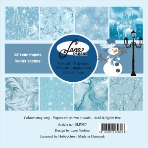 Papirblok Winter Fantasy BLP387 30,5x30,5cm BY LENE FORUDBESTILLING P� LAGER D. 16/9