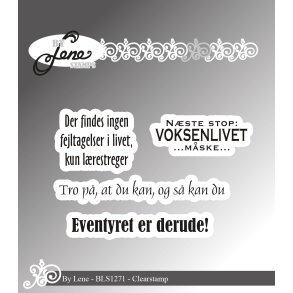 Akrylstempel danske tekster A7 BLS1271 BY LENE