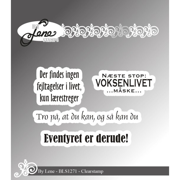 Akrylstempel danske tekster A7 BLS1271 BY LENE