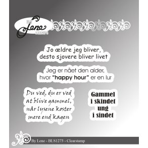 Akrylstempel A7 Danske tekster BLS1273 BY LENE 