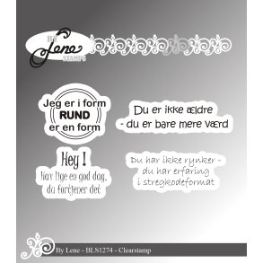 Akrylstempel A7 Danske tekster BLS1274 BY LENE