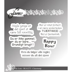 Akrylstempel A7 Danske tekster BLS1275 BY LENE