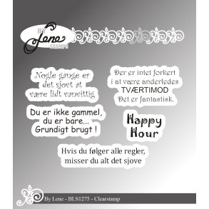 Akrylstempel A7 Danske tekster BLS1275 BY LENE