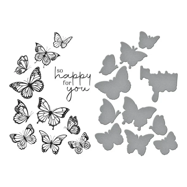 Butterfly Swirl Press Plate &amp; Die Set (BP-031)