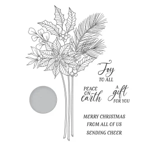 Poinsettia Stems Press Plate & Die Set (BP-203)