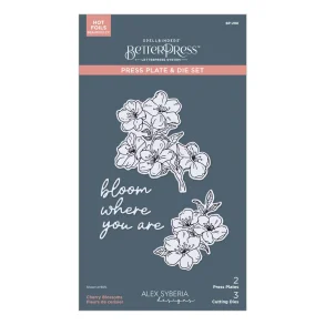 Spring in Kyoto BetterPress Plate & Die Set Cherry Blossoms (BP-290) 