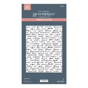 Wildflowers BetterPress Plate Script Tekst (BP-287)