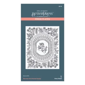 Mirrored Arch Nested Sprigs Press Plate (BP-112)