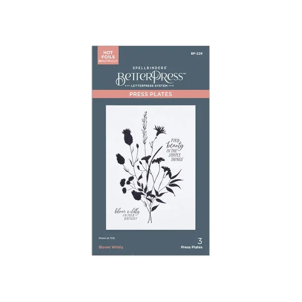 Bloom Wildly BetterPress Plate (BP-229)