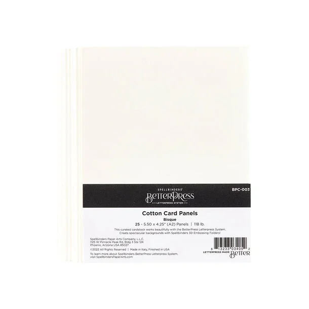 BetterPress Cotton Card Panels 4.25x5.5 Inch Bisque (25pcs) (BPC-003)