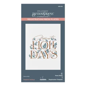 City Holiday Press Plate Set Happiest Holidays Registration (BPR-032)