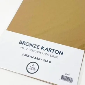 Bronze karton i perlemor 5ark A4 230G