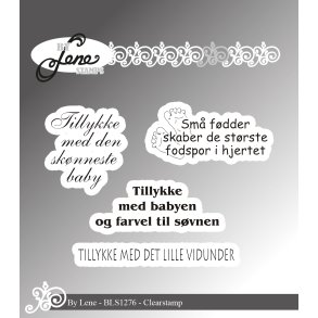 Akrylstempel danske tekster A7 BLS1276 BY LENE