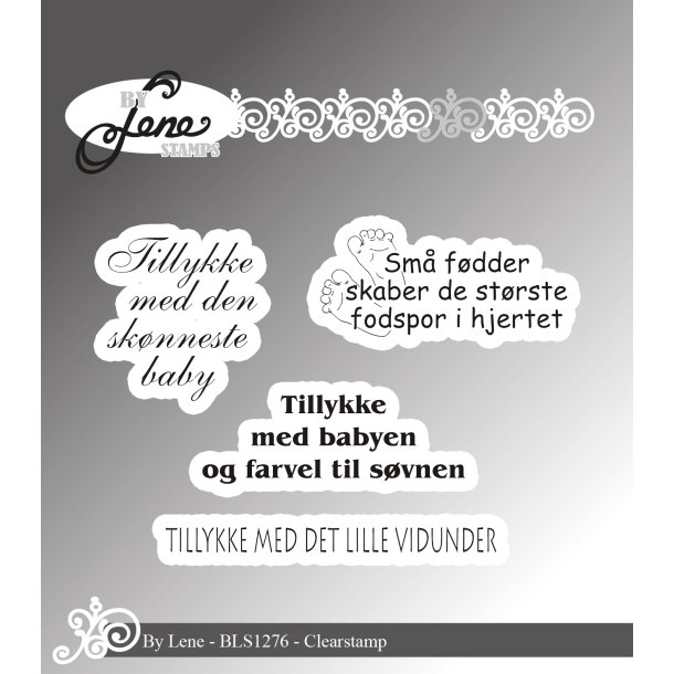 Akrylstempel danske tekster A7 BLS1276 BY LENE