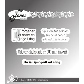 Akrylstempel danske tekster A7 BLS1277 BY LENE 