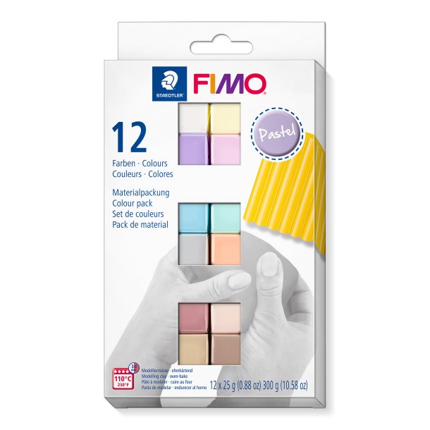 FIMO St med 12 farver Pastel