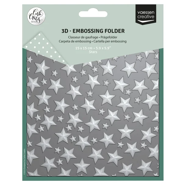 Embossingfolder Stars vaessen creative 15x15cm