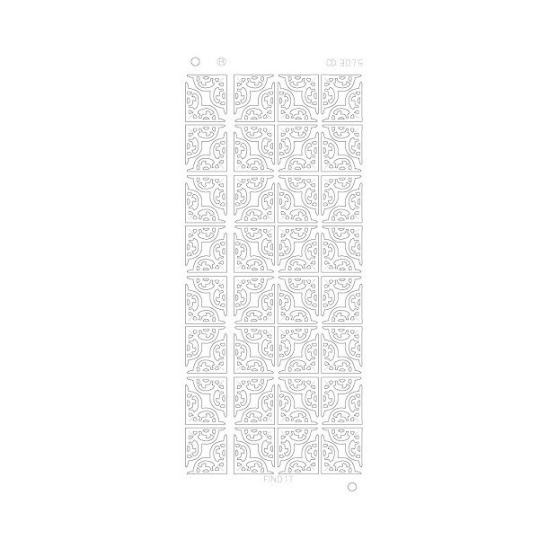 Stickers 3075 Hjrner guld S5