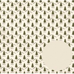 Designpapir Juletrer 30,5 x 30,5 cm - Luna Hobby